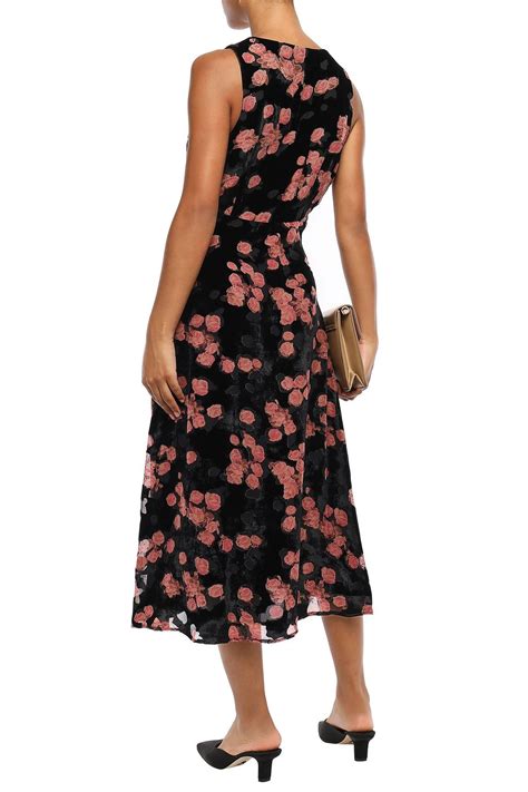 michael kors rose velvet devore dress|michael kors midi dresses.